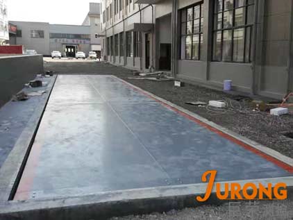 江苏环保材料加工厂地磅100吨客户案例